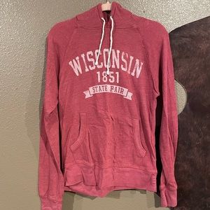 Red Wisconsin state fair sweatshirt. Size small.